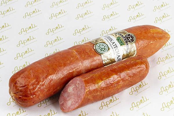  Колбаса полукопченая Халял Аш деликатесная 1 кг в интернет-магазине продуктов с Преображенского рынка Apeti.ru