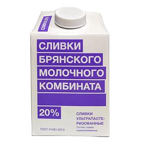  Сливки Брянский МК ультрапастеризованные 20% 500 г в интернет-магазине свежих фермерских продуктов Apeti.ru
