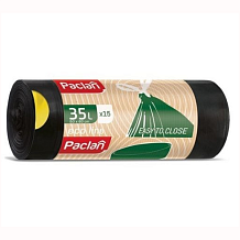Мешки для мусора Paclan Eco Line с тесьмой 35 л*15 шт