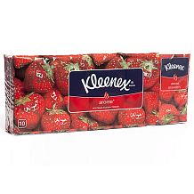 Платочки носовые Kleenex aroma Клубника 10*10 шт