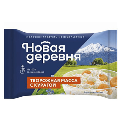 Масса творожная Новая Деревня с курагой 15,5% 180 г БЗМЖ