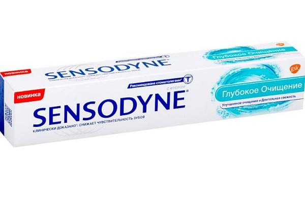  Зубная паста Sensodyne глубокое очищение 75 мл в интернет-магазине продуктов с Преображенского рынка Apeti.ru