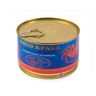 Мясо краба натуральное салатное 240 г