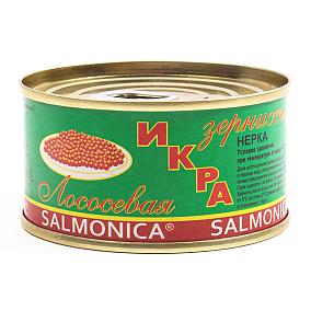  Красная икра нерки Salmonica РКЗ-55 130 г в интернет-магазине продуктов с Преображенского рынка Apeti.ru