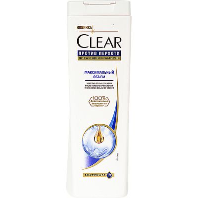 Шампунь Clear Men максимальный объем 400 мл
