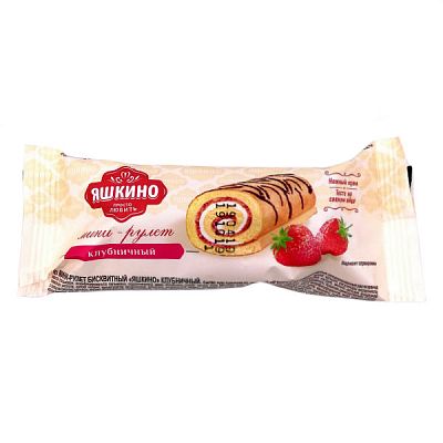 Мини рулет Яшкино клубника 35 г