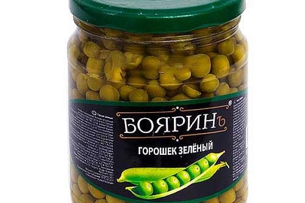  Горошек Бояринъ зеленый из мозговых сортов 450 мл в интернет-магазине продуктов с Преображенского рынка Apeti.ru