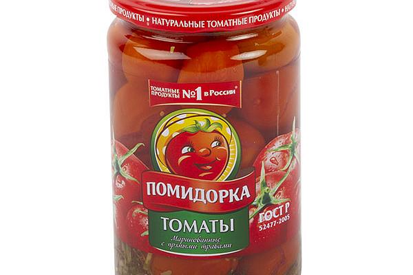  Томаты маринованные "Помидорка" 680 г в интернет-магазине продуктов с Преображенского рынка Apeti.ru