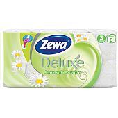 Туалетная бумага Zewa Deluxe трехслойная ромашка 8 шт