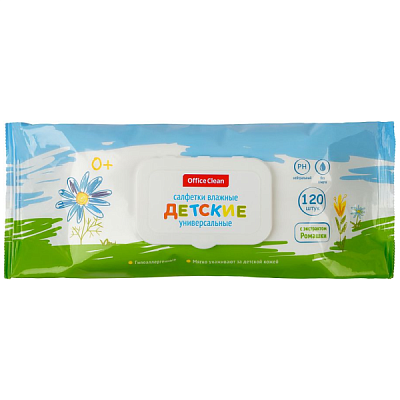 Салфетки влажные OfficeClean Детские гипоаллергенные 120 шт
