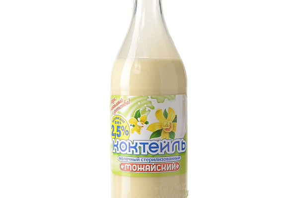 Коктейль молочный Можайский Ваниль 2,5% бзмж 0,45л в интернет-магазине продуктов с Преображенского рынка Apeti.ru