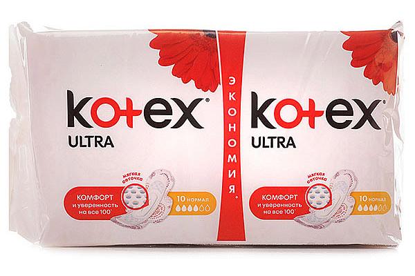  Прокладки гигиенические Kotex Ultra нормал 20 шт в интернет-магазине продуктов с Преображенского рынка Apeti.ru