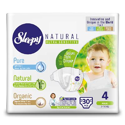  Подгузники Sleepy Natural (4\ Maxi 7-14 кг) 30 шт в интернет-магазине свежих фермерских продуктов Apeti.ru