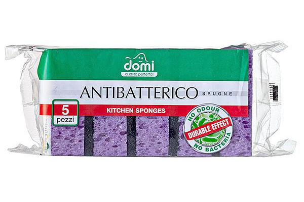  Губки для посуды Domi антибактериальные 5 шт в интернет-магазине продуктов с Преображенского рынка Apeti.ru