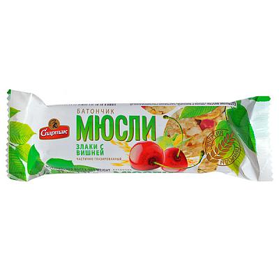  Батончик Мюсли Спартак злаки с вишней 35 г в интернет-магазине свежих фермерских продуктов Apeti.ru