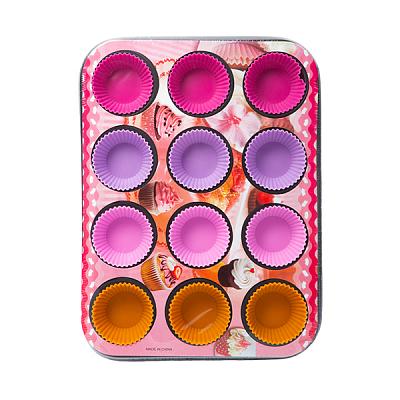  Форма для выпечки кексов силиконовая 12 шт в интернет-магазине свежих фермерских продуктов Apeti.ru