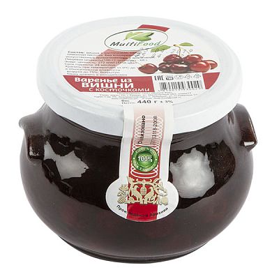 Варенье MultiFood из вишни с косточками 440 г