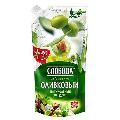 Майонез "Слобода" оливковый 67% 230 мл