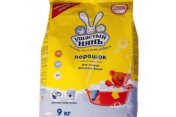  Стиральный порошок Ушастый нянь детский 9 кг в интернет-магазине продуктов с Преображенского рынка Apeti.ru