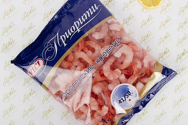  Креветки королевские "Vici" очищенные замороженные 41-50, 1 кг в интернет-магазине продуктов с Преображенского рынка Apeti.ru