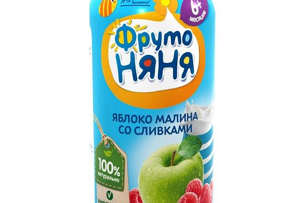  Пюре Фрутоняня яблоко малина сливки 250 г в интернет-магазине продуктов с Преображенского рынка Apeti.ru