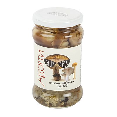 Ассорти Sunfeel из маринованных грибов 314 мл
