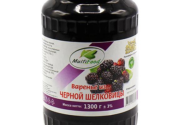  Варенье MultiFood из черной шелковицы 1300 г в интернет-магазине продуктов с Преображенского рынка Apeti.ru