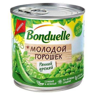Горошек молодой Bonduelle ранний урожай 400 г