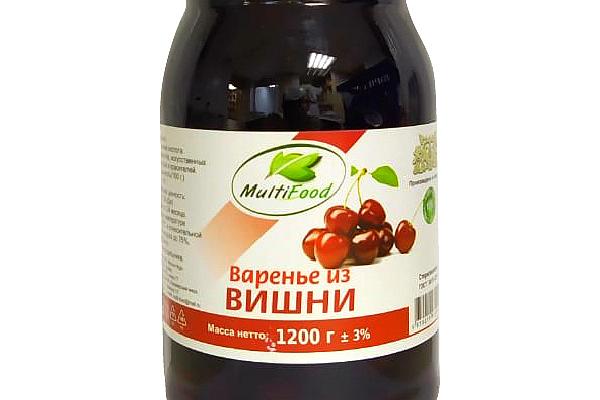  Варенье MultiFood из вишни 1200 г в интернет-магазине продуктов с Преображенского рынка Apeti.ru