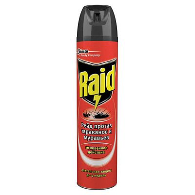 Средство против тараканов и муравьев Raid аэрозоль 300 мл