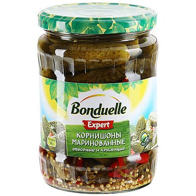 Корнишоны Bonduelle Expert маринованные 3-6 см 540 г
