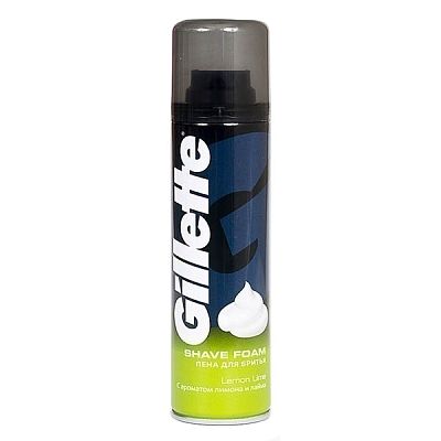 Пена для бритья Gillette с ароматом лимона и лайма 200 мл