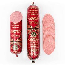Колбаса варено-копченая ЭкоПрод сервелат мусульманский с сыром халяль