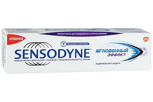  Зубная паста Sensodyne мгновенный эффект 75 мл в интернет-магазине продуктов с Преображенского рынка Apeti.ru