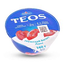 Йогурт TEOS греческий вишня 2% 140 г