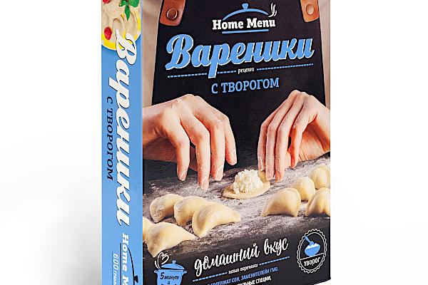  Вареники Home Menu с творогом 600 г в интернет-магазине продуктов с Преображенского рынка Apeti.ru