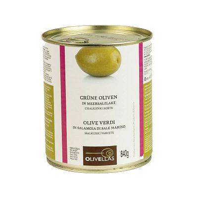 Маслины Olivellas, S.Mammoth без косточки  840 г