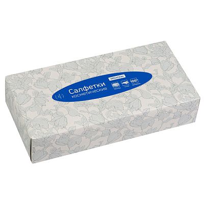 Салфетки бумажные OfficeClean двухслойные косметические 100 шт 