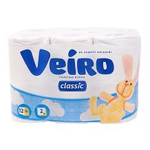 Туалетная бумага Veiro Classic двухслойная 12 шт