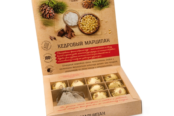  Конфеты Кедровый марципан классический 120г в интернет-магазине продуктов с Преображенского рынка Apeti.ru