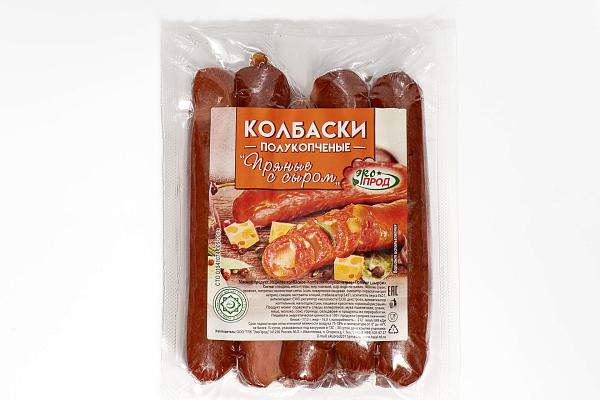  Колбаски Экопрод п/к Пряные с сыром в/у (~0,4 кг) в интернет-магазине продуктов с Преображенского рынка Apeti.ru