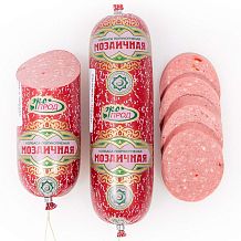 Колбаса полукопченая ЭкоПрод мозаичная халяль 1 кг