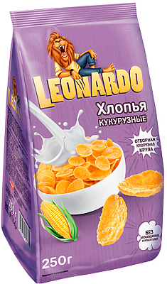 Хлопья кукурузные Leonardo 250 г