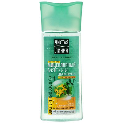 Шампунь Чистая Линия мицеллярный мягкий 5 трав и фитовитамины 250 мл