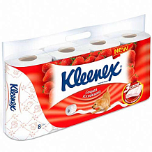 Туалетная бумага Kleenex 3-хслойная Сочная Клубника 8 шт