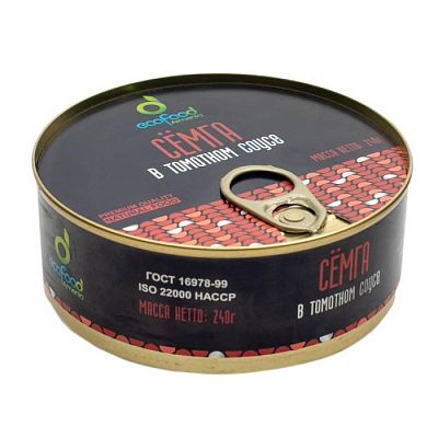 Семга EcoFood в томатном соусе 240 г