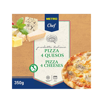  Пицца 4 сыра замороженная METRO Chef,  27см, 350г  в интернет-магазине свежих фермерских продуктов Apeti.ru