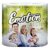 Туалетная бумага Мягкий знак Emotion трехслойная 4 шт