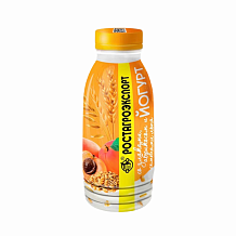 Йогурт питьевой Абрикос-лён-злаки РАЭ 2,5% 290г бутылка