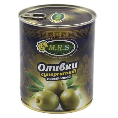 Оливки M.R.S супергигант с косточкой 850 мл